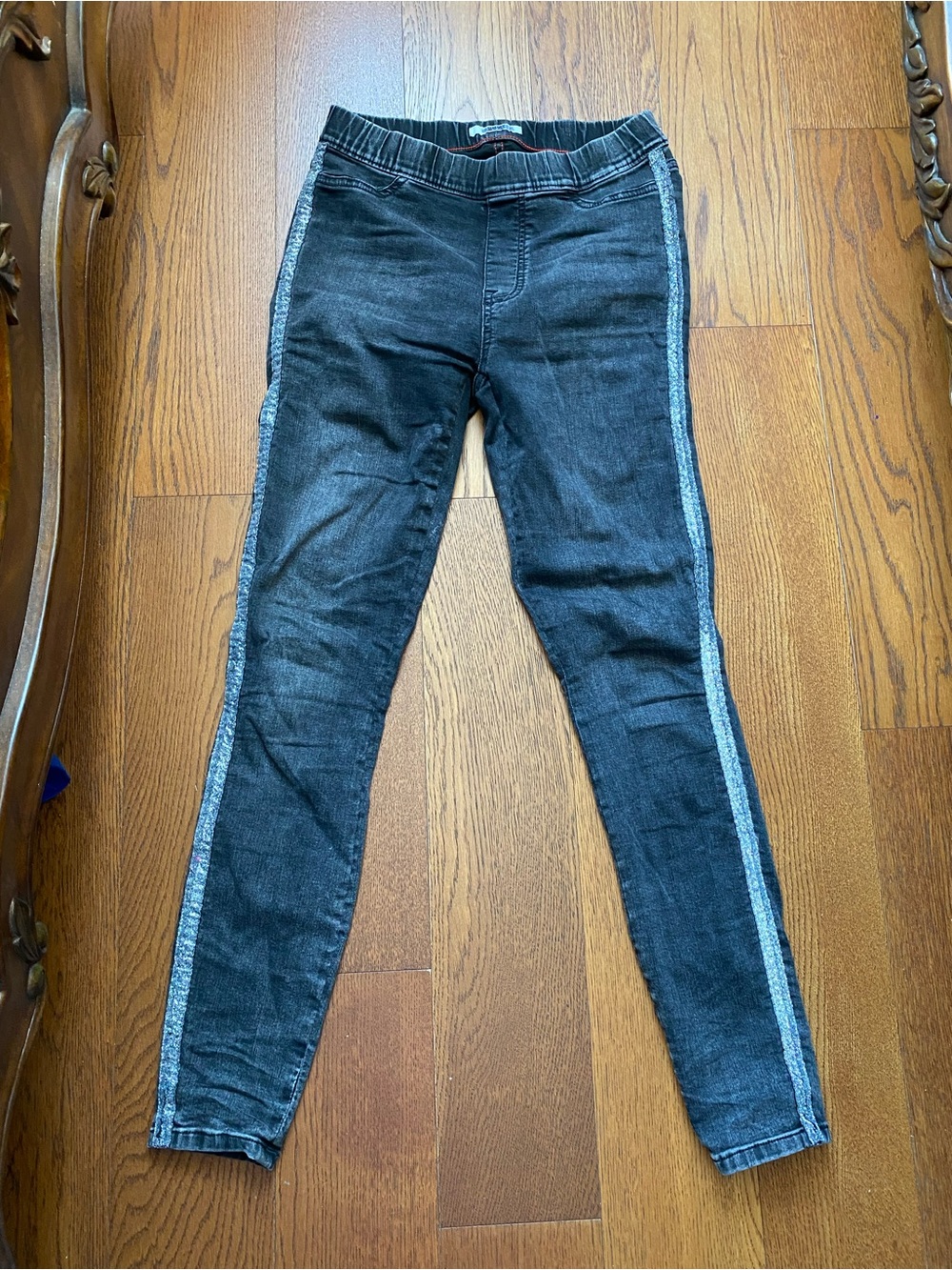 Tommy Hilfiger Black Skinny Jeans with Silver Side Stripe